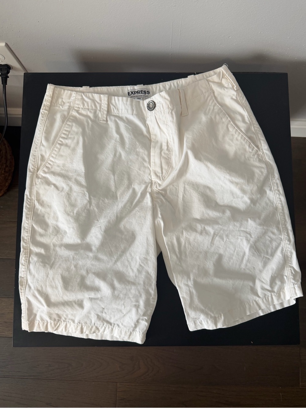 Express Men’s White Cotton Shorts